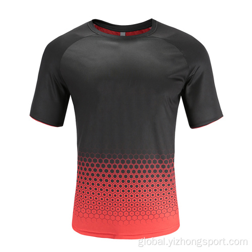 Men'S Crew Neck Vest Mens Dry Fit Soccer Wear T Shirt Red Supplier